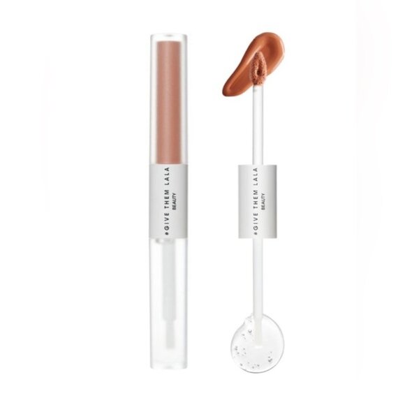 Give Them LALA Beauty Double Ended Liquid Lipstick & Gloss Duo BIRTHDAY SUIT - Picture 2 of 2